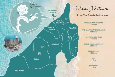 Al Marjan Island, Ras Al Khaimah, संयुक्त अरब अमीरात में अपार्टमेंट, 60 वर्ग मीटर, संख्या 656314 - फ़ोटो 4