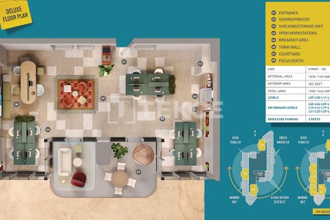 Business Bay, Dubai, संयुक्त अरब अमीरात में कार्यालय, 191 वर्ग मीटर, संख्या 699457 - फ़ोटो 26