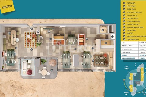 Business Bay, Dubai, संयुक्त अरब अमीरात में कार्यालय, 191 वर्ग मीटर, संख्या 699457 - फ़ोटो 27