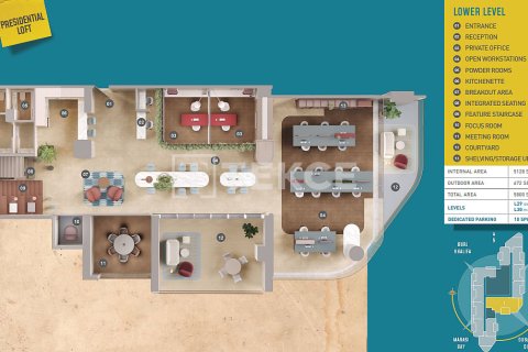 Iroda itt: Business Bay, Dubai, EAE, 1 hálószoba, 126 m², azonosító: 699456 - fénykép 29