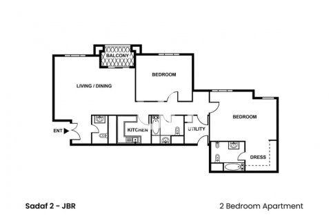 Apartamento para venda em Jumeirah Beach Residence, Dubai, EAU 2 quartos, 129 m2 № 643127 - foto 3
