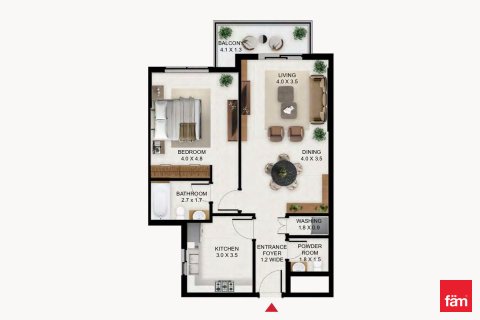 Dzīvoklis Jebel Ali, Dubaijā, AAE 1 istaba, 87.7 m2 Nr. 718032 - attēls 11