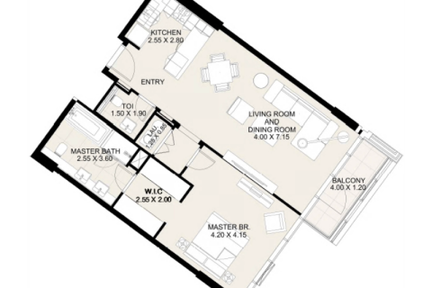 Apartman u gradu Dubai, UAE 1 spavaća soba, 91 m2 Br. 689699 - Slika 3