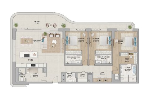 Apartamento en venta en Abu Dhabi, EAU 1 dormitorio № 689698 - foto 12