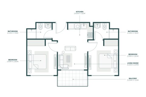 Mohammed Bin Rashid City, Dubai, BAE’de satılık daire 1 yatak odası, 53 m&sup2; No 689868 - fotoğraf 4