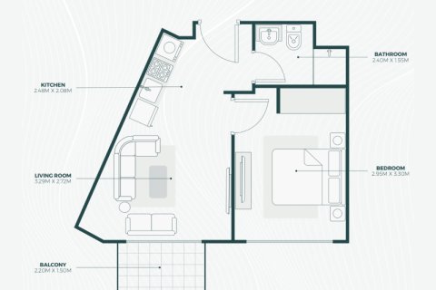 Mohammed Bin Rashid City, Dubai, BAE’de satılık daire 1 yatak odası, 53 m&sup2; No 689868 - fotoğraf 3