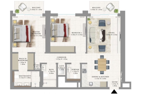 Apartman u Dubai Creek Harbour (The Lagoons), UAE 1 spavaća soba, 66 m2 Br. 689865 - fotografija 5