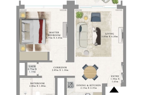 Apartman u Dubai Creek Harbour (The Lagoons), UAE 1 spavaća soba, 66 m2 Br. 689865 - fotografija 4