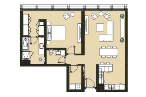Apartemen di Business Bay, Dubai, UEA 1 kamar tidur, 98 m2 nomor 689871 - foto 6