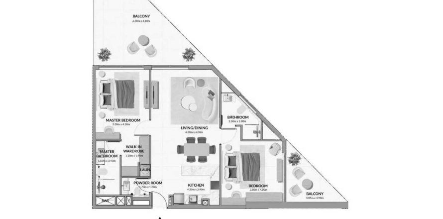 Appartement BINGHATTI CRESCENT à Nadd Al Sheba, Dubai, EAU: 2 chambres, 122.26 m2 № 717526