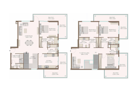 Byt v Al Furjan, Dubai, SAE 1 ložnice, 63 m² Č.: 732526 - fotografie 9
