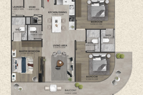 Lakás itt: Jumeirah Village Circle, Dubai, EAE, 1 szoba, 42 m², azonosító: 732495 - fénykép 7