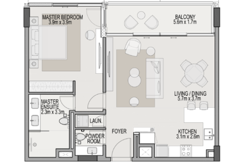 Lägenhet till försäljning i Dubai Hills Estate, Dubai, UAE 1 rum, 35 kvm Nr. 732498 - fotografi 7