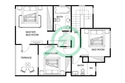 Vila v Town Square, Dubai, SAE 4 ložnice, 290 m² Č.: 634029 - fotografie 17