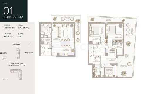 Dubai、UAE にある二世帯用住宅販売中 3ベッドルーム、254 m2、No686966 - 写真 22