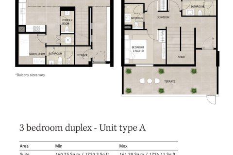 Apartman u Town Square, Dubai, UAE 1 spavaća soba, 59 m2 Br. 728405 - fotografija 12
