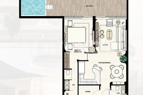 Apartmen di Dubai, UAE 1 bilik tidur, 85 meter persegi № 706426 - foto 17