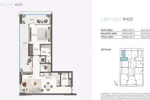 Apartment til salg i Dubai, UAE 2 soveværelser, 98 kvm № 706423 - foto 23