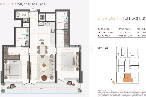 Apartment til salg i Dubai, UAE 2 soveværelser, 98 kvm № 706423 - foto 25