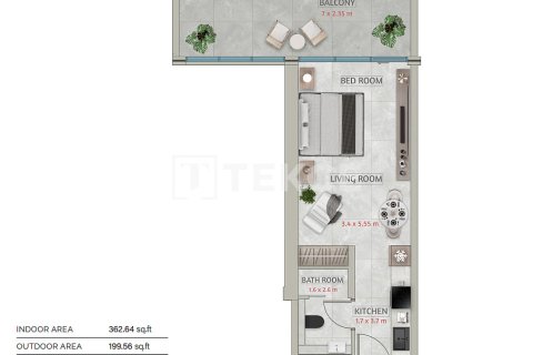 Apartment sa Falcon City of Wonders, Dubai, UAE 2 silid-tulugan, 108 sq.m. № 706424 - larawan 23