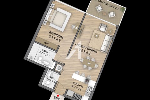 Leilighet til salgs i Deira, Dubai, Emiratene 1 soverom, 80 kvm Nr. 641914 - Foto 27