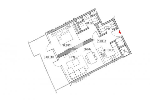 Apartmen di Dubai, UAE 1 bilik tidur, 75.3 meter persegi № 638515 - foto 17
