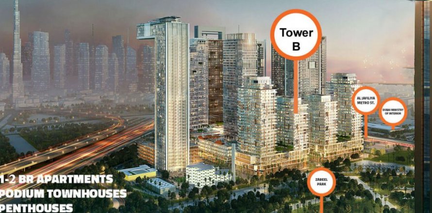 Apartman u Dubai, UAE 92 m2, 1 spavaća soba Br. 639992