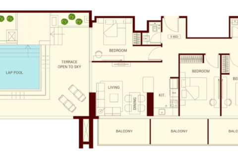Apartman u Jumeirah Village Circle, Dubai, UAE 1 soba, 34 m2 Br. 728490 - fotografija 22