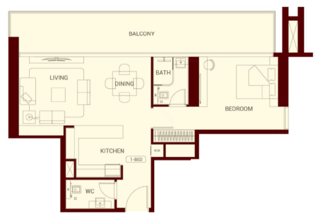 Apartman u Jumeirah Village Circle, Dubai, UAE 1 soba, 34 m2 Br. 728490 - fotografija 21