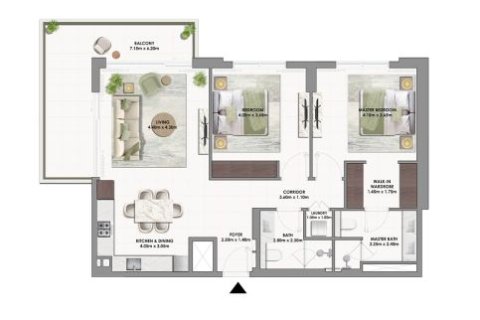 Apartman u Dubai South (Dubai World Central), Dubai, UAE 1 spavaća soba, 75 m2 Br. 728491 - fotografija 10