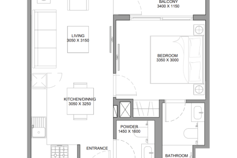 Apartamento para venda em Umm Al Quwain, EAU 1 quarto, 48 m2 № 690230 - foto 3