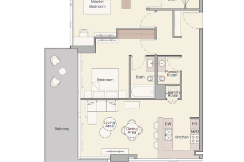 Apartment in Business Bay, Dubai, UAE 1 room № 690233 - photo 6