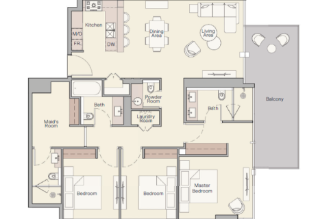 Apartment in Business Bay, Dubai, UAE 1 room № 690233 - photo 7