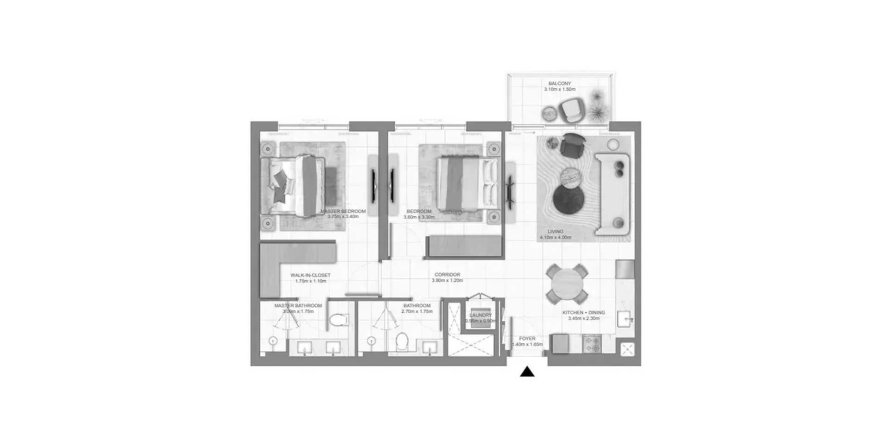 Квартира в Golf Vale в Dubai South (Dubai World Central), Дубай, ОАЭ 3 комнаты, 91.97м2 № 699167