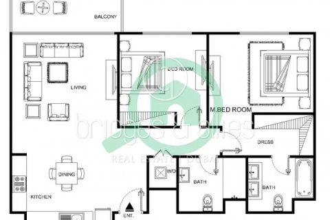 Apartament në Downtown Dubai (Downtown Burj Dubai), Emiratet e Bashkuara Arabe 2 dhoma gjumi, 103.1 m2. № 629632 - Foto 21