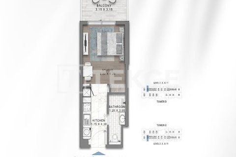 Müüa korter asukohaga Golf City, Dubai, AÜE: 1 magamistoaga, 70 m² Nr 688445 - pilt 26