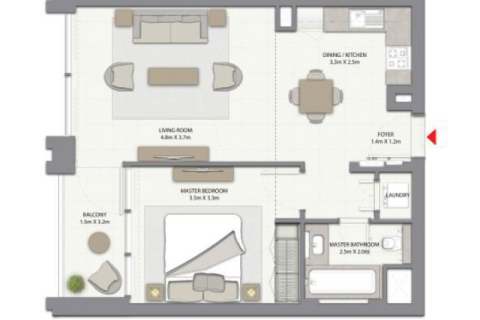 Apartment in Dubai Creek Harbour (The Lagoons), UAE 1 bedroom, 64 sq.m. № 690196 - photo 7