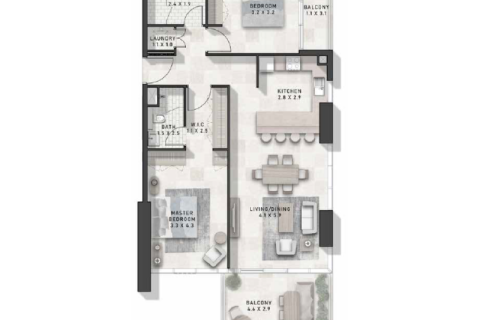 Apartment til salg i DAMAC Hills (Akoya by DAMAC), Dubai, UAE 1 soveværelse № 690201 - foto 8