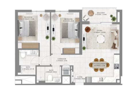 Lakás itt: Dubai Hills Estate, EAE, 1 hálószoba, 57 m², azonosító: 690200 - fénykép 6