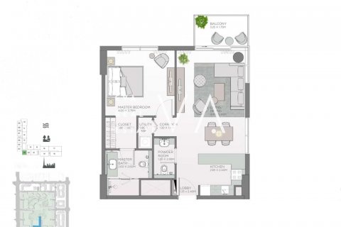 Lakás itt: Jumeirah, Dubai, EAE, 1 hálószoba, 76.18 m², azonosító: 637782 - fénykép 10