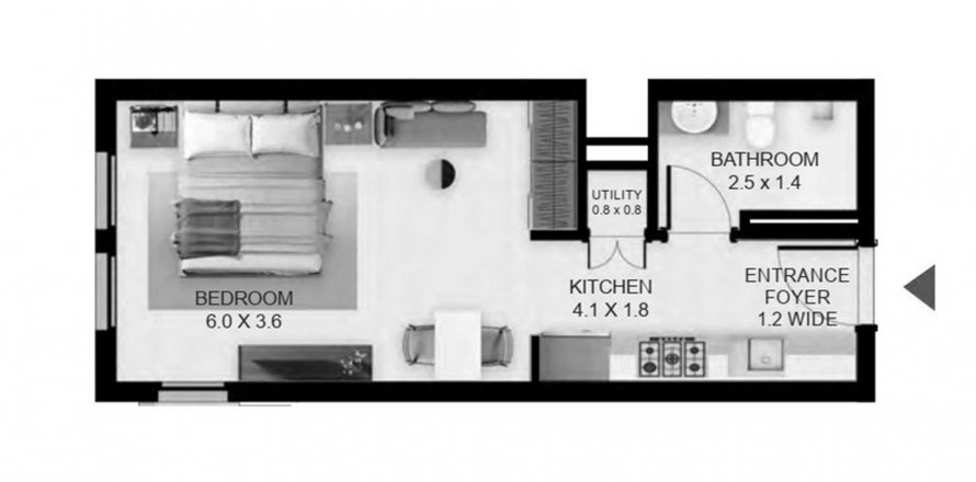 Apartment in South Garden Buildings D&E in Jebel Ali, Dubai, UAE 1 room, 37 sq.m. № 634079