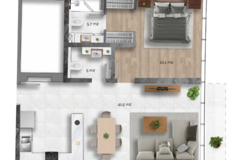 Διαμέρισμα σε Al Reem Island, Abu Dhabi, ΗΑΕ 1 δωμάτιο, 40 τ.μ. Αρ. 732672 - φωτογραφία 7