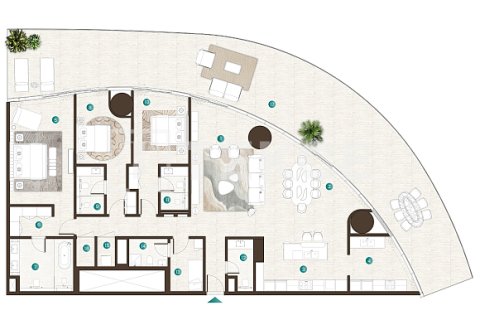 Apartment in Al Marjan Island, Ras Al Khaimah, UAE 3 bedrooms, 441 sq.m. № 678634 - photo 27