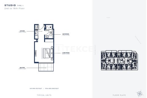 Wohnung zum Verkauf in Dubai, VAE 2 Schlafzimmer, 145 m2 Nr. 686707 - Foto 19