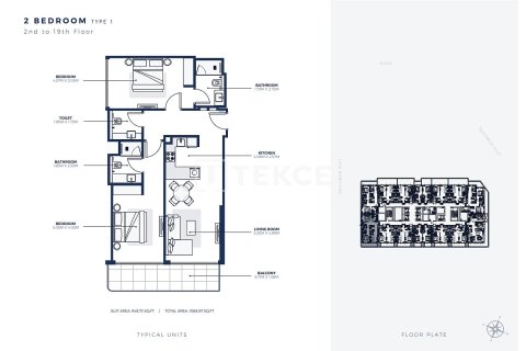 Wohnung zum Verkauf in Dubai, VAE 2 Schlafzimmer, 145 m2 Nr. 686707 - Foto 25