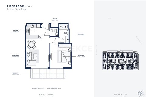 Wohnung zum Verkauf in Dubai, VAE 2 Schlafzimmer, 145 m2 Nr. 686707 - Foto 24