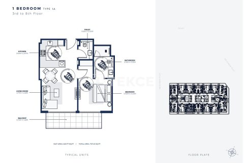Wohnung zum Verkauf in Dubai, VAE 1 Schlafzimmer, 72 m2 Nr. 686706 - Foto 23