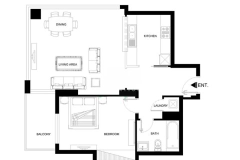 Apartemen di Dubai Marina, Dubai, UEA 1 kamar tidur, 82.77657300 m2 nomor 686708 - foto 27