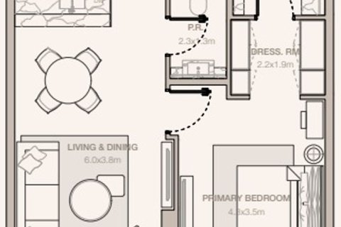 Apartment sa DIFC, Dubai, UAE 1 silid-tulugan, 81.6 sq.m. № 721680 - larawan 12