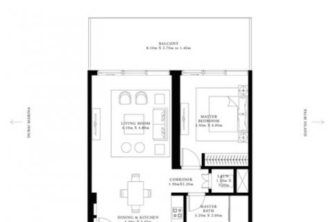 Apartment in GRAND BLEU TOWER in Dubai Harbour, Dubai, UAE 1 bedroom, 68 sq.m. № 637276 - photo 3